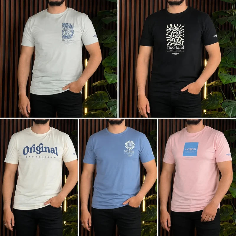 Pack de 5 t-shirts CROSSHATCH ORIGINAL