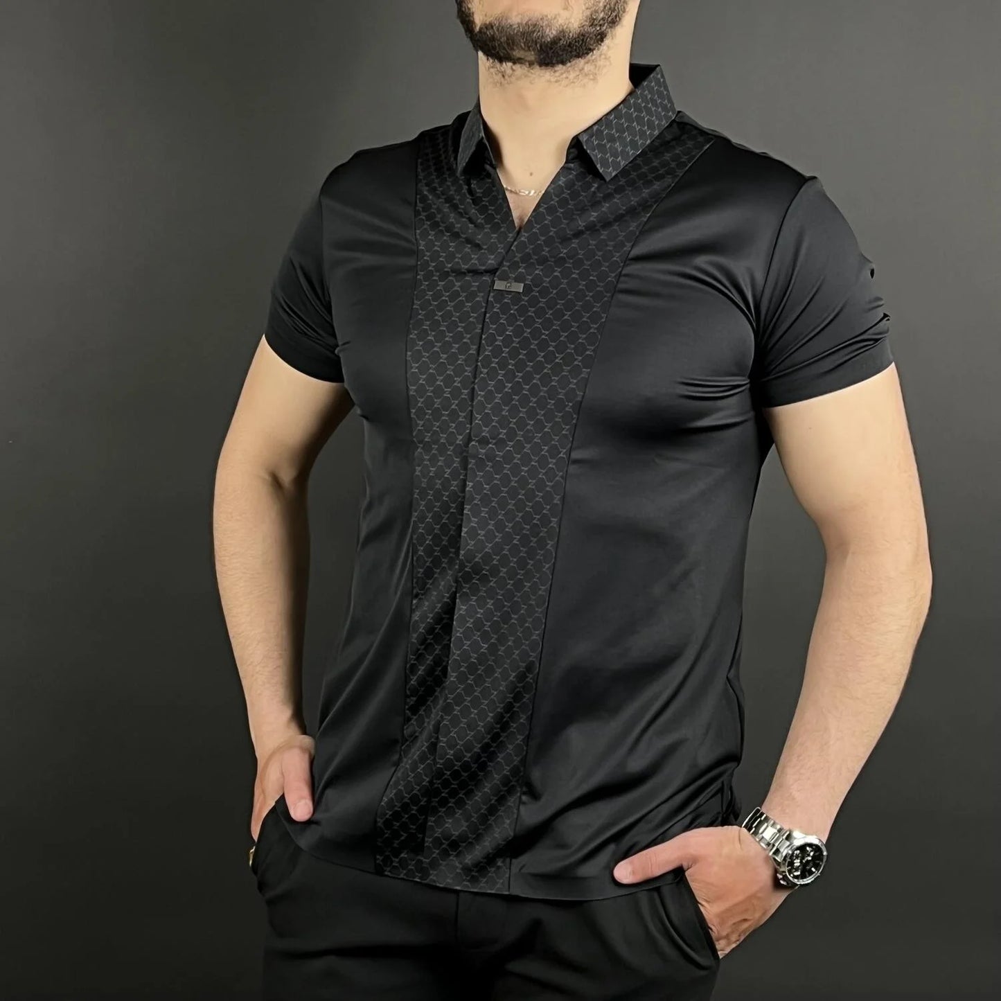 Pull Chemise Motif DL