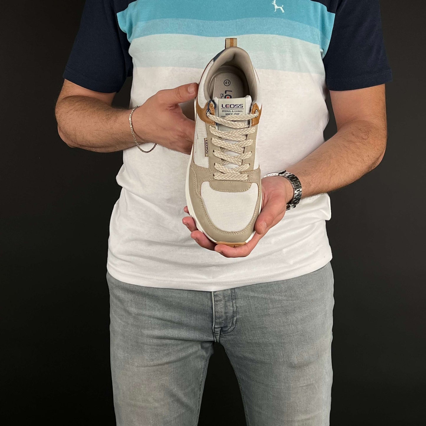 Basket Leoss Beige marron