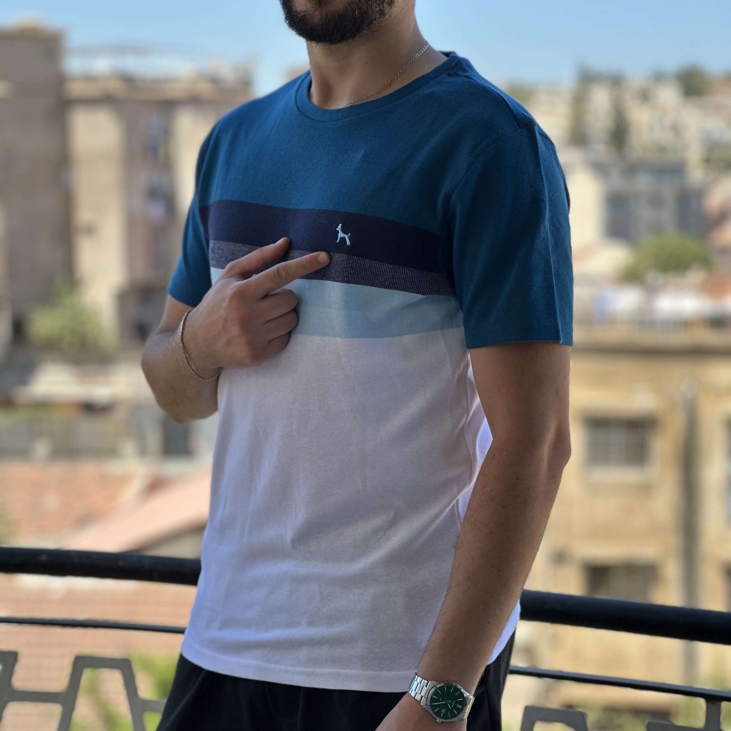Tshirt Bewley & Ritch Teal/Navy