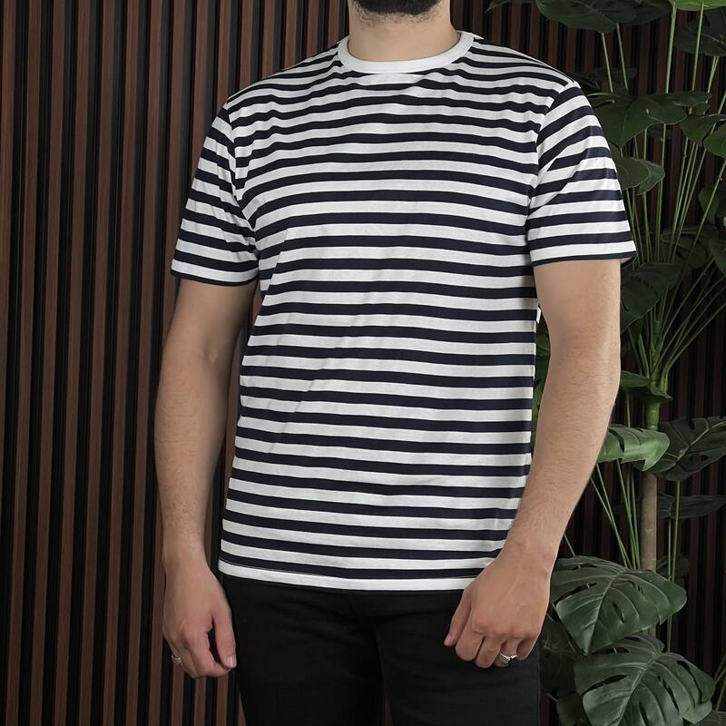 T-shirt White Navy Threadbare