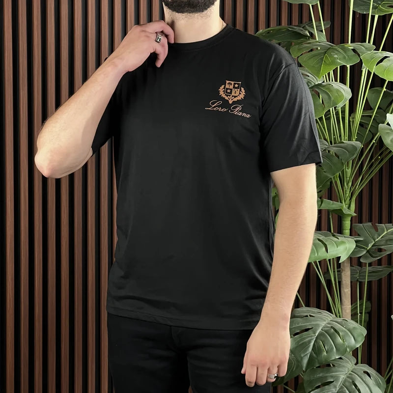T-Shirt NOIR LORO PIANA COTON ( PROMO )