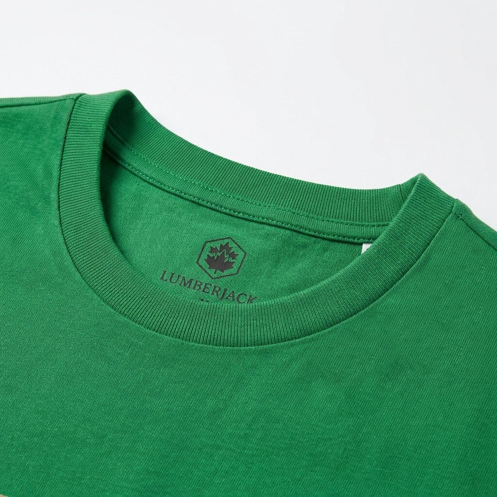 LUMBERJACK TEE BIG NATURE LOGO GREEN