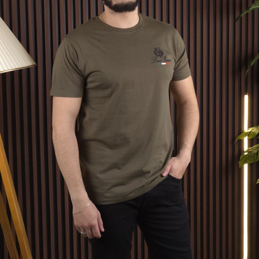 T-Shirt LORO PIANA VERT MILITAIRE COTON