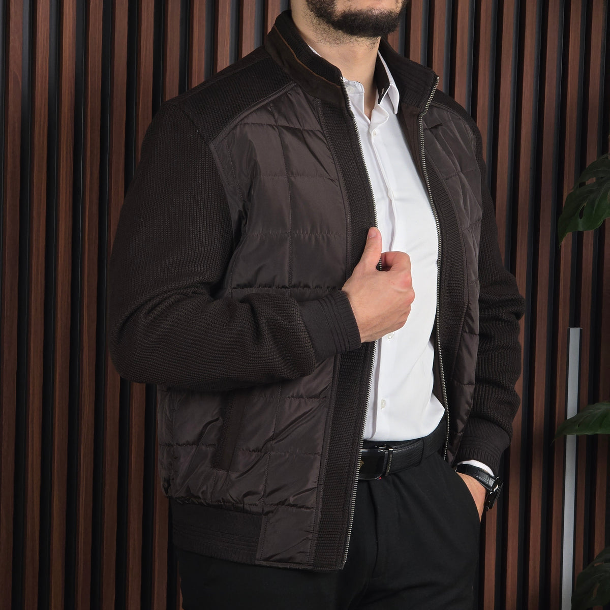 Veste DAVID LOUIS Deux Tons Marron