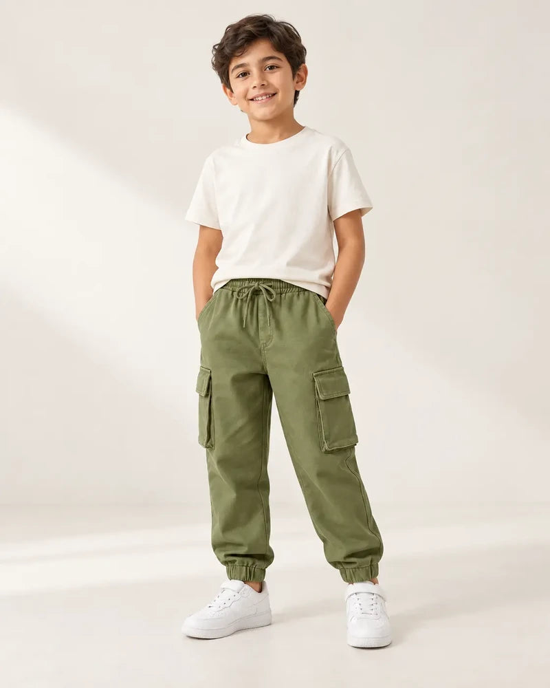 Pantalon Cargo Threadbare Enfant Vert