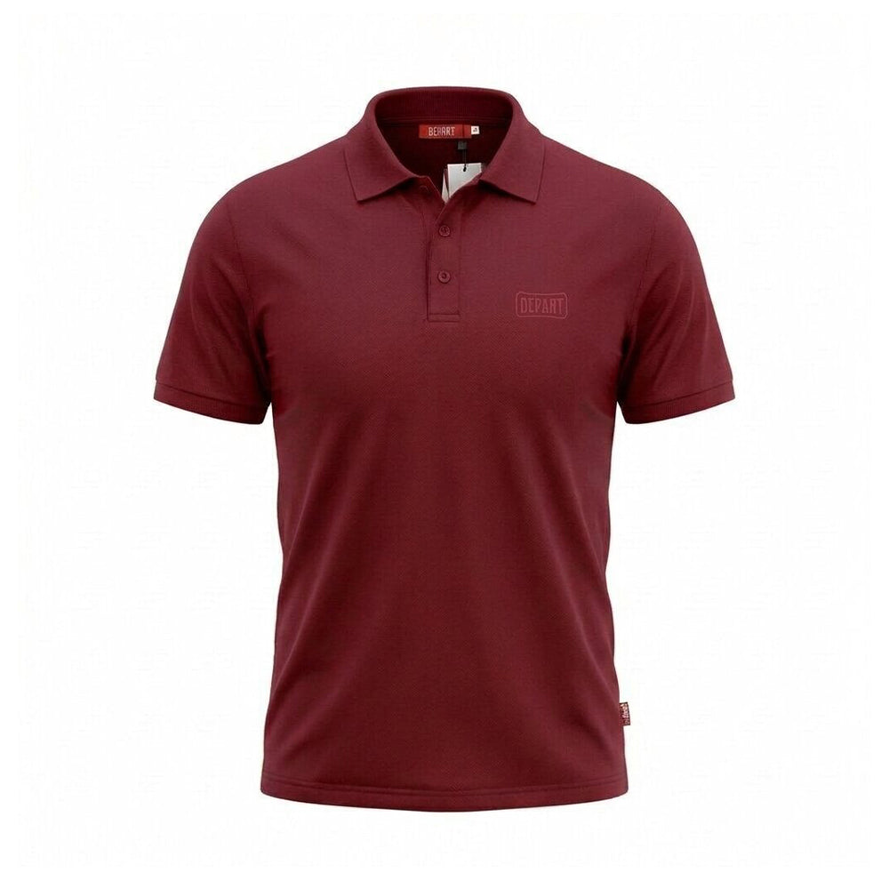 POLO DEPART HOMME COTON BORDEAUX