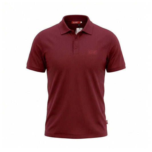 POLO DEPART HOMME COTON BORDEAUX