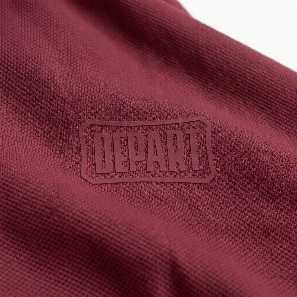 POLO DEPART HOMME COTON BORDEAUX