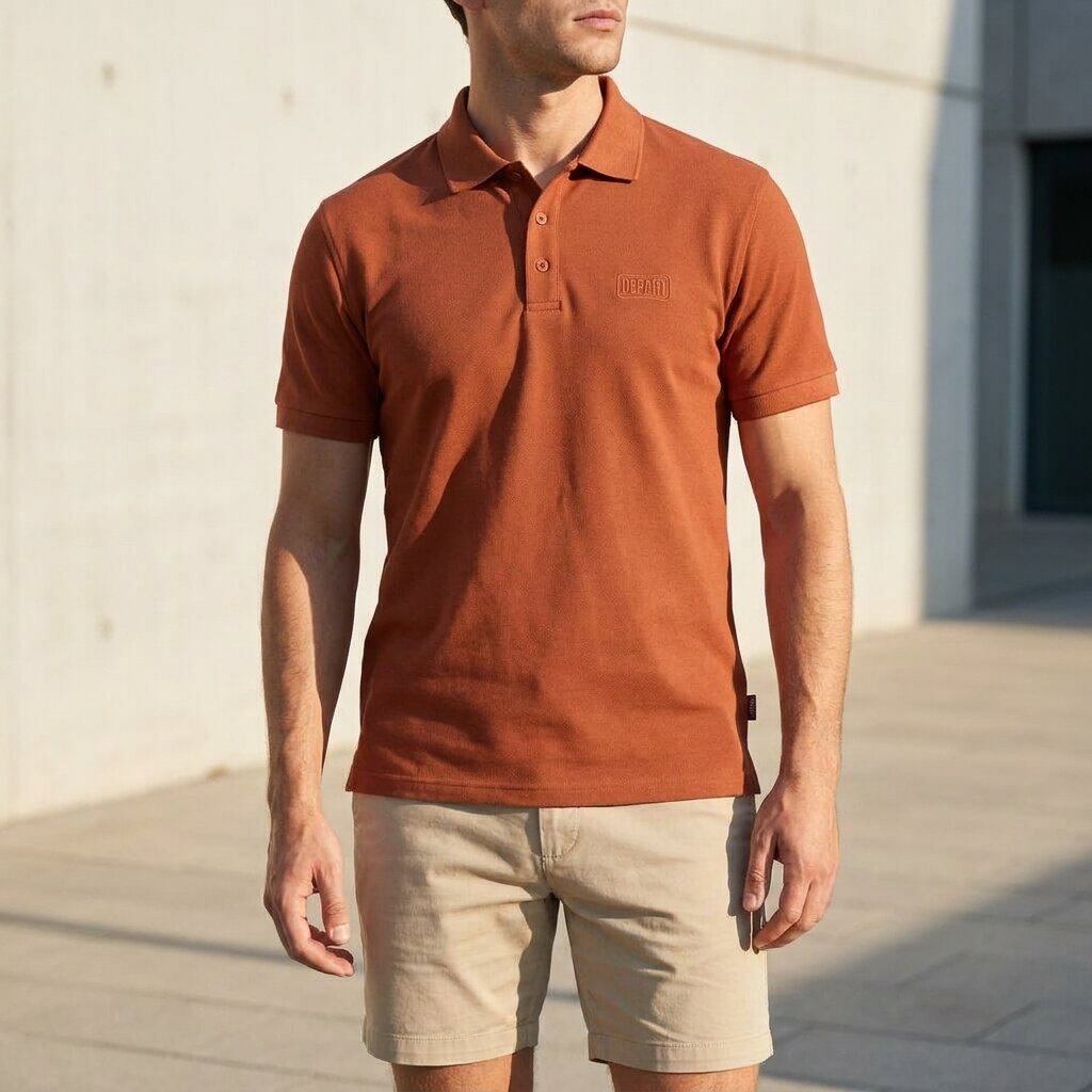 POLO DEPART HOMME COTON ORANGE