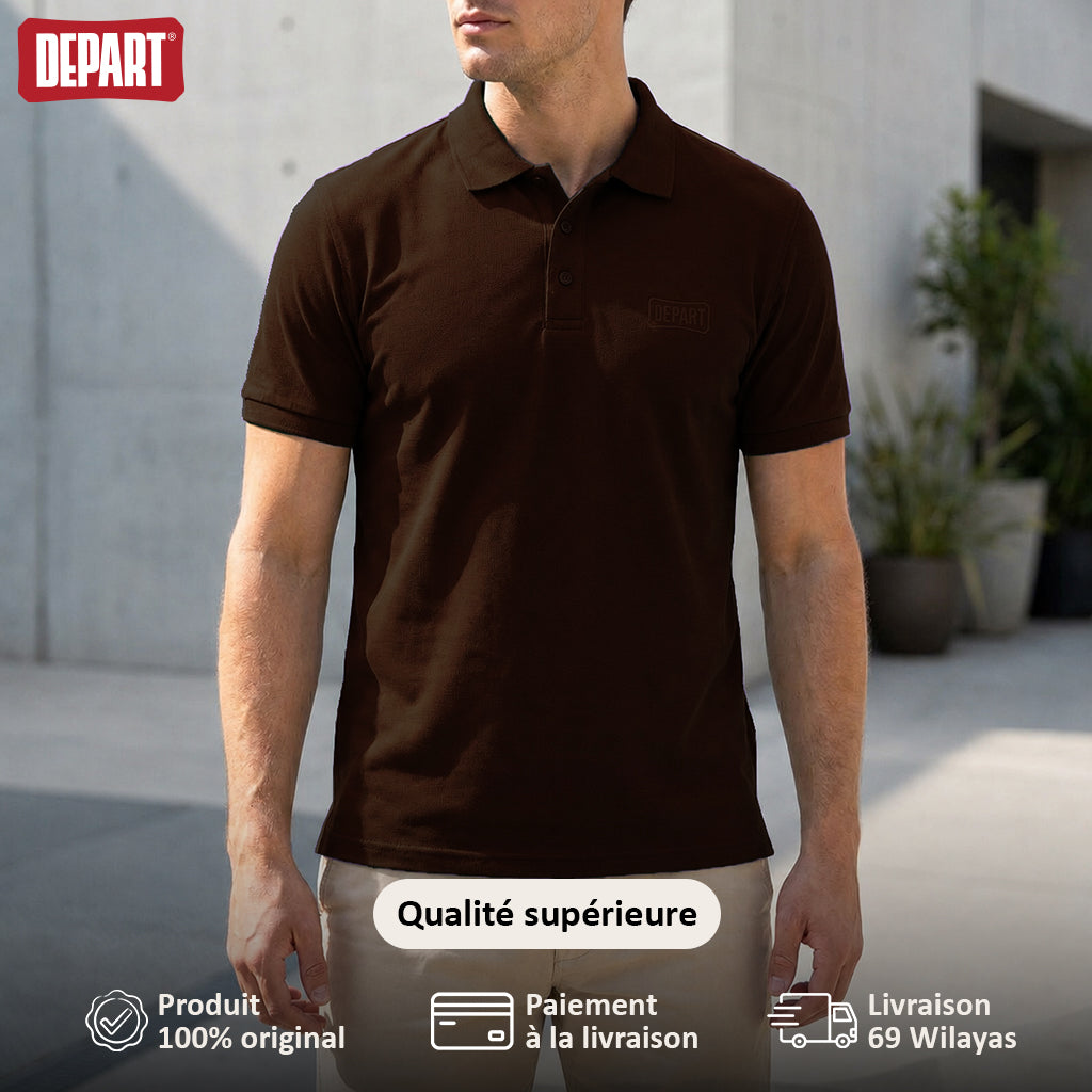 POLO DEPART HOMME MARRON