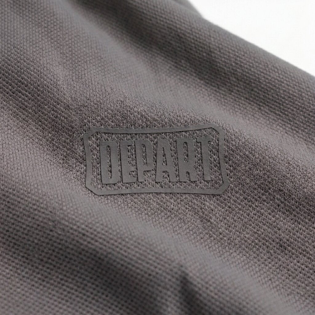 POLO DEPART HOMME COTON GRIS