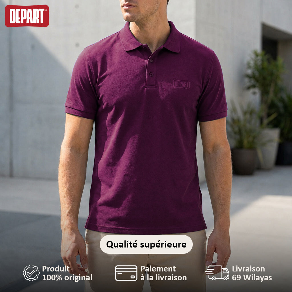 POLO DEPART HOMME MAUVE