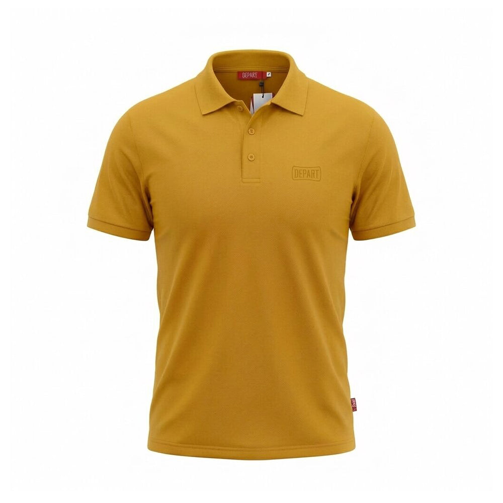POLO DEPART HOMME COTON MOUTARDE