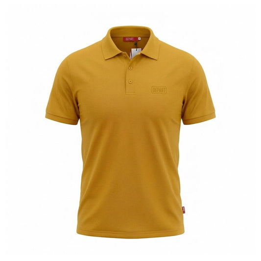 POLO DEPART HOMME COTON MOUTARDE