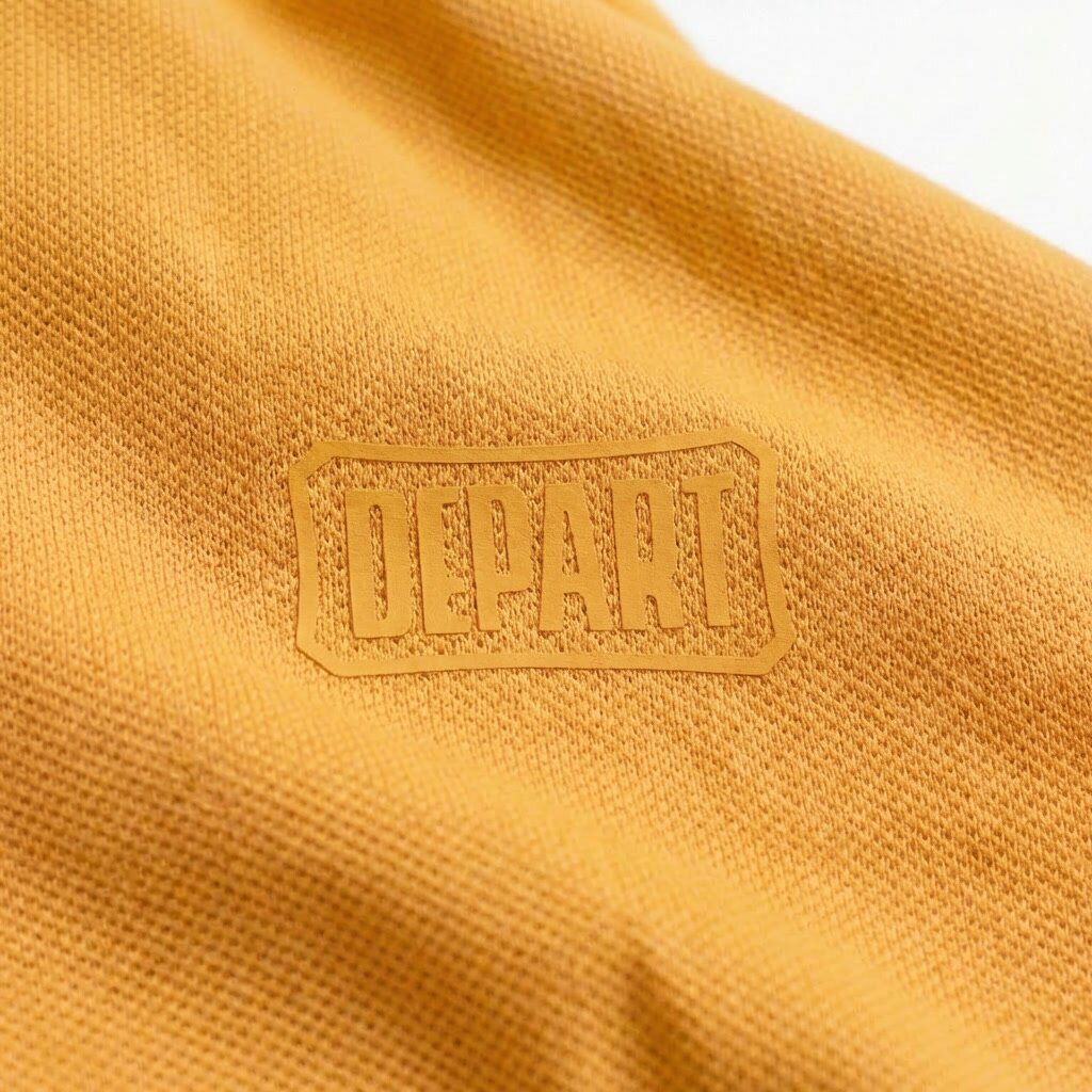POLO DEPART HOMME COTON MOUTARDE