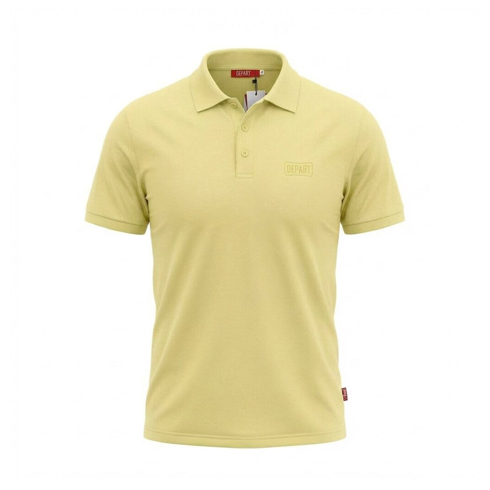 POLO DEPART HOMME COTON JAUNE