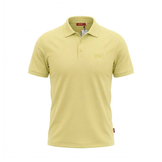 POLO DEPART HOMME COTON JAUNE