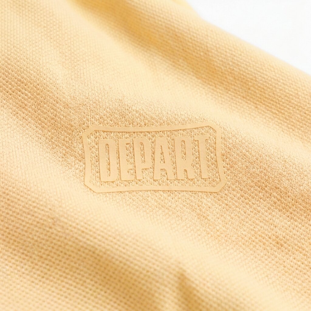 POLO DEPART HOMME COTON JAUNE