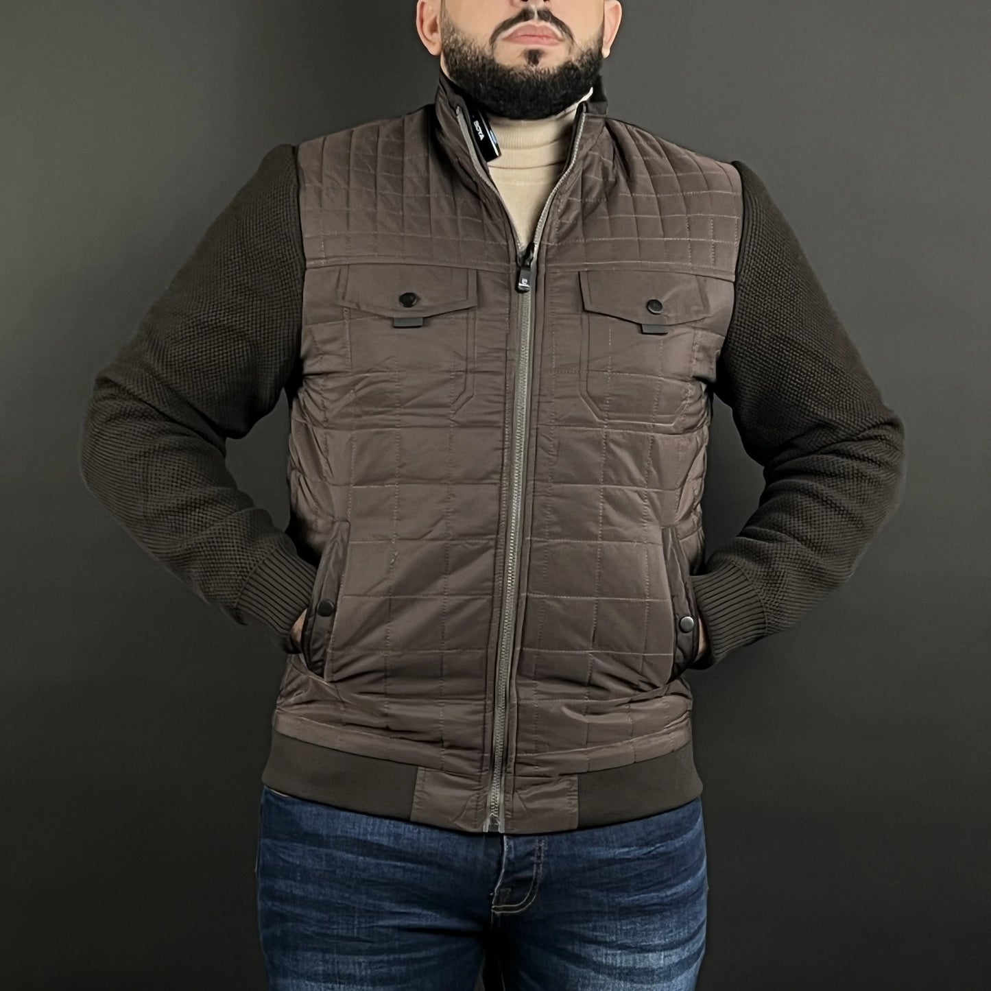 Veste David Louis Deux Tons Marron