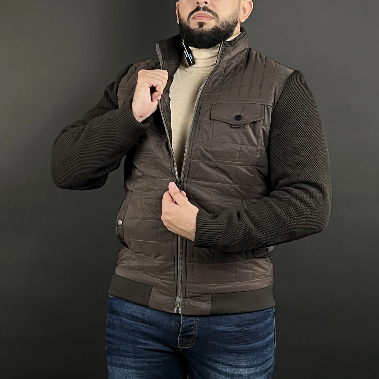 Veste David Louis Deux Tons Marron