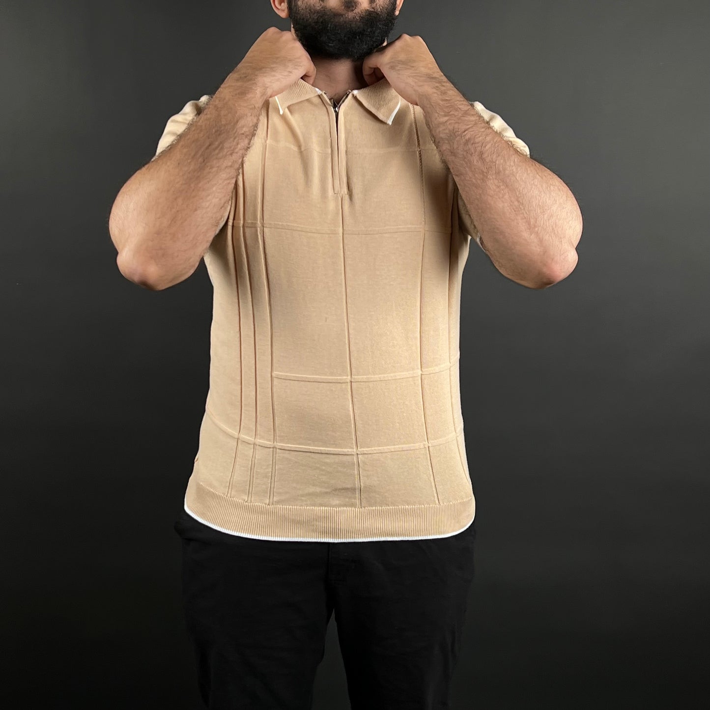 Tshirt Old Money A Carreaux