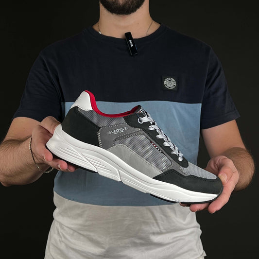 Basket Leoss Gris Noir