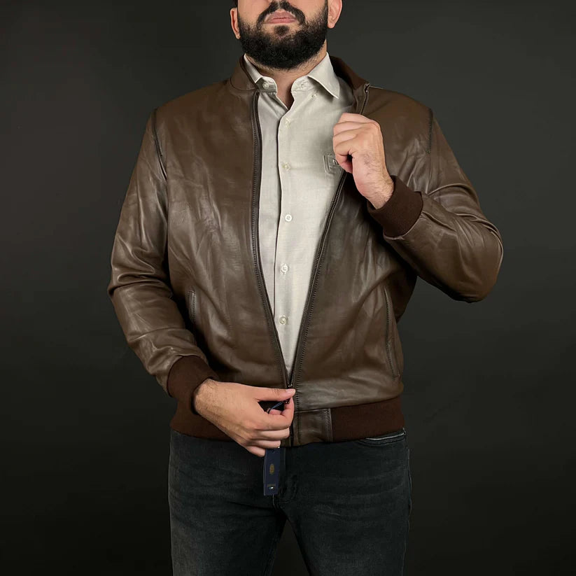 Veste Cuir Véritable