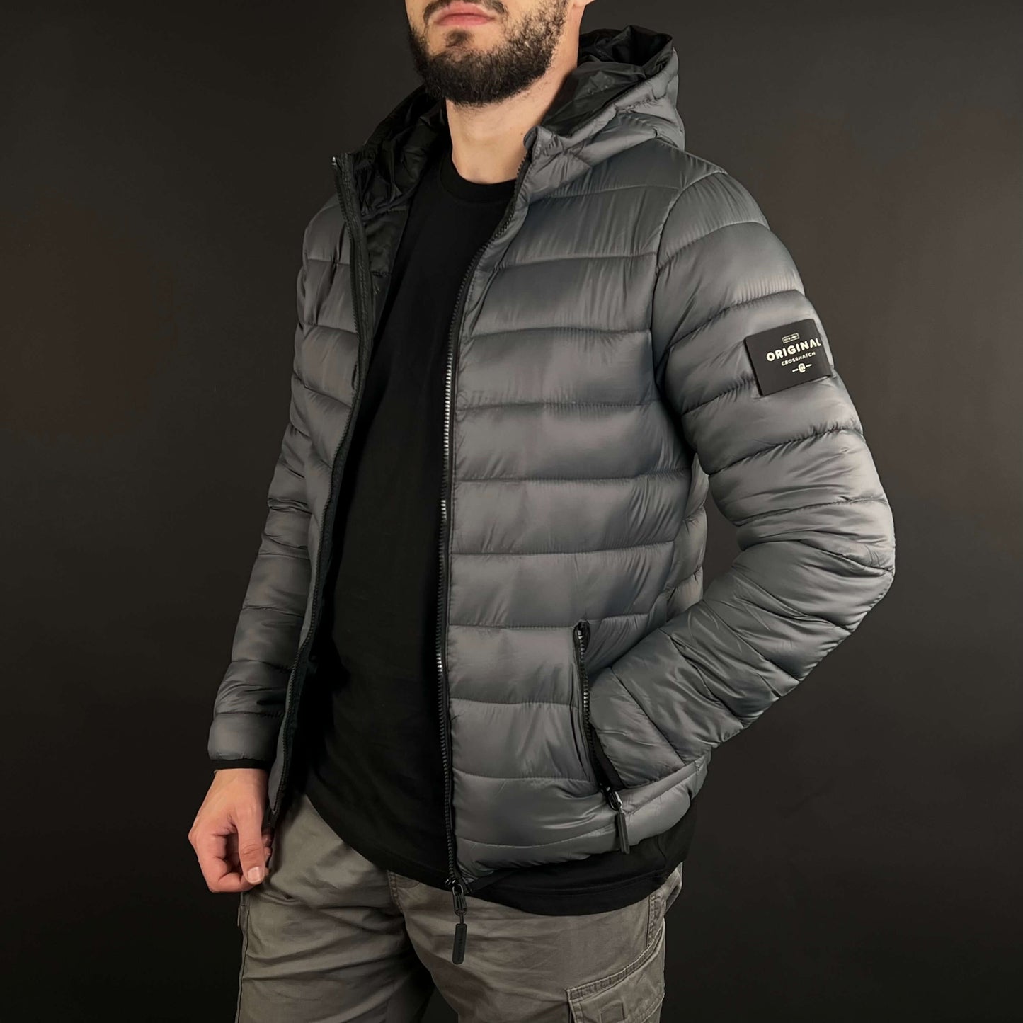 Doudoune Crosshatch Original Gris