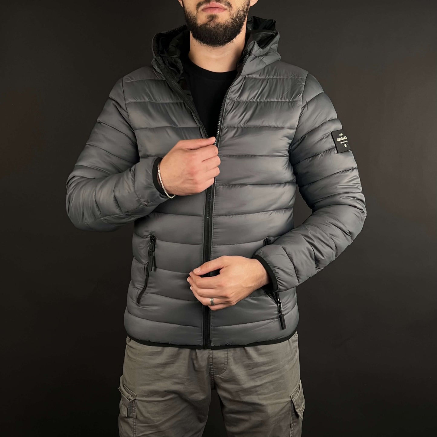 Doudoune Crosshatch Original Gris