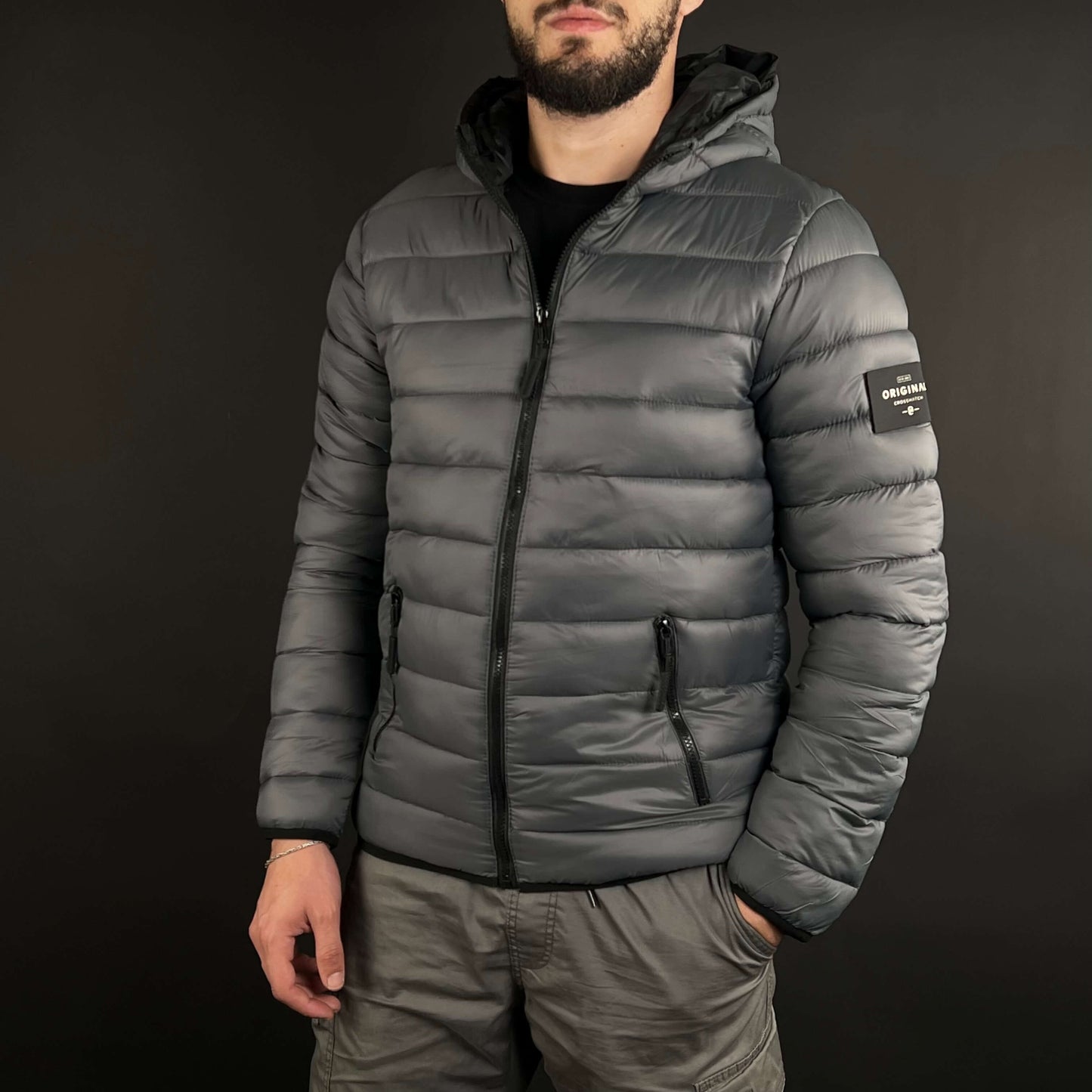 Doudoune Crosshatch Original Gris