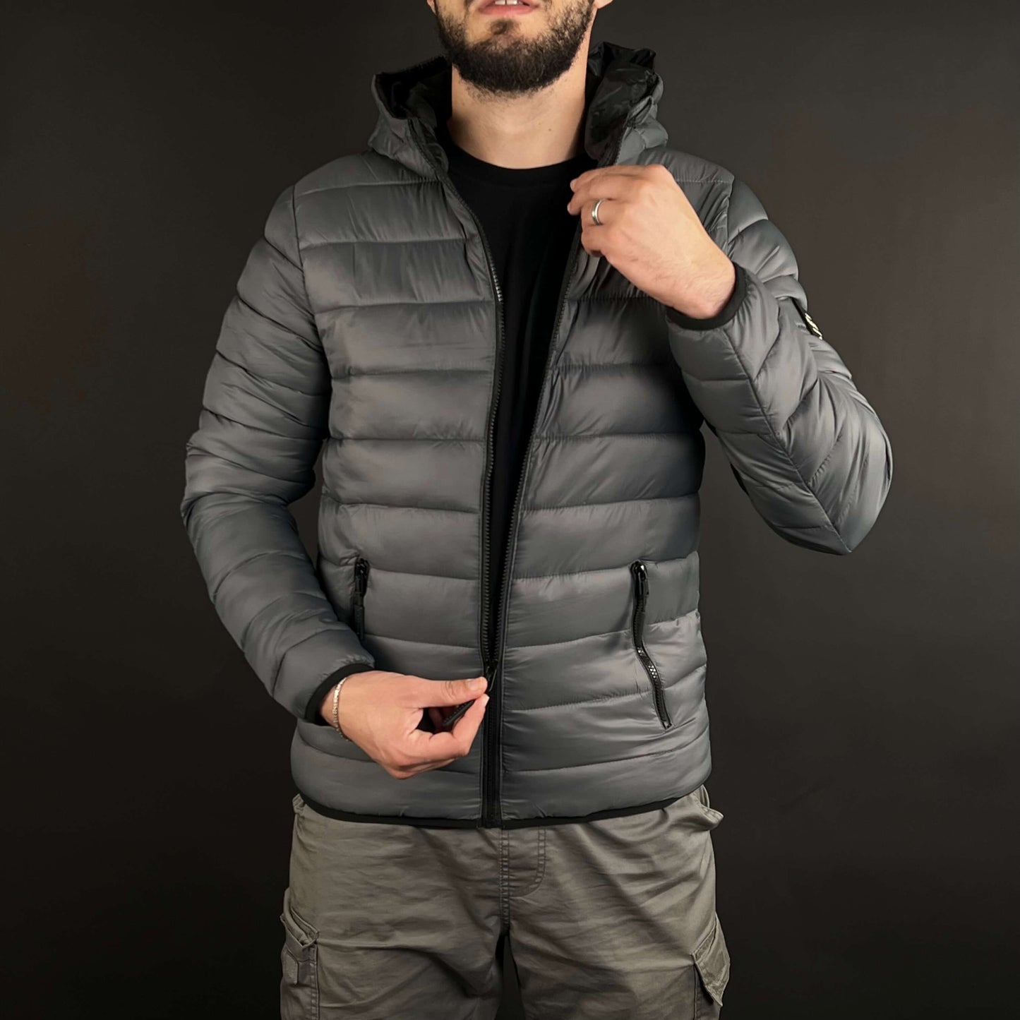 Doudoune Crosshatch Original Gris