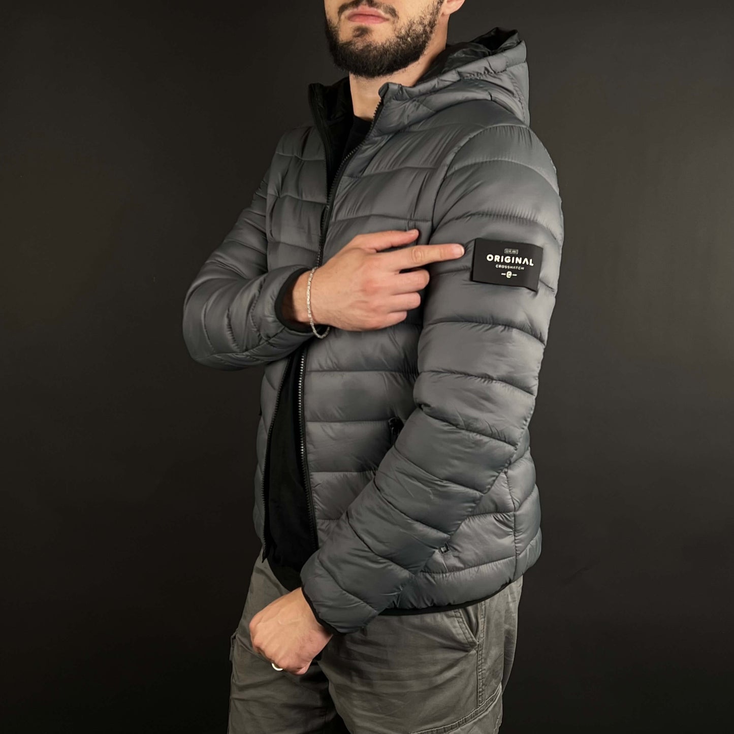 Doudoune Crosshatch Original Gris