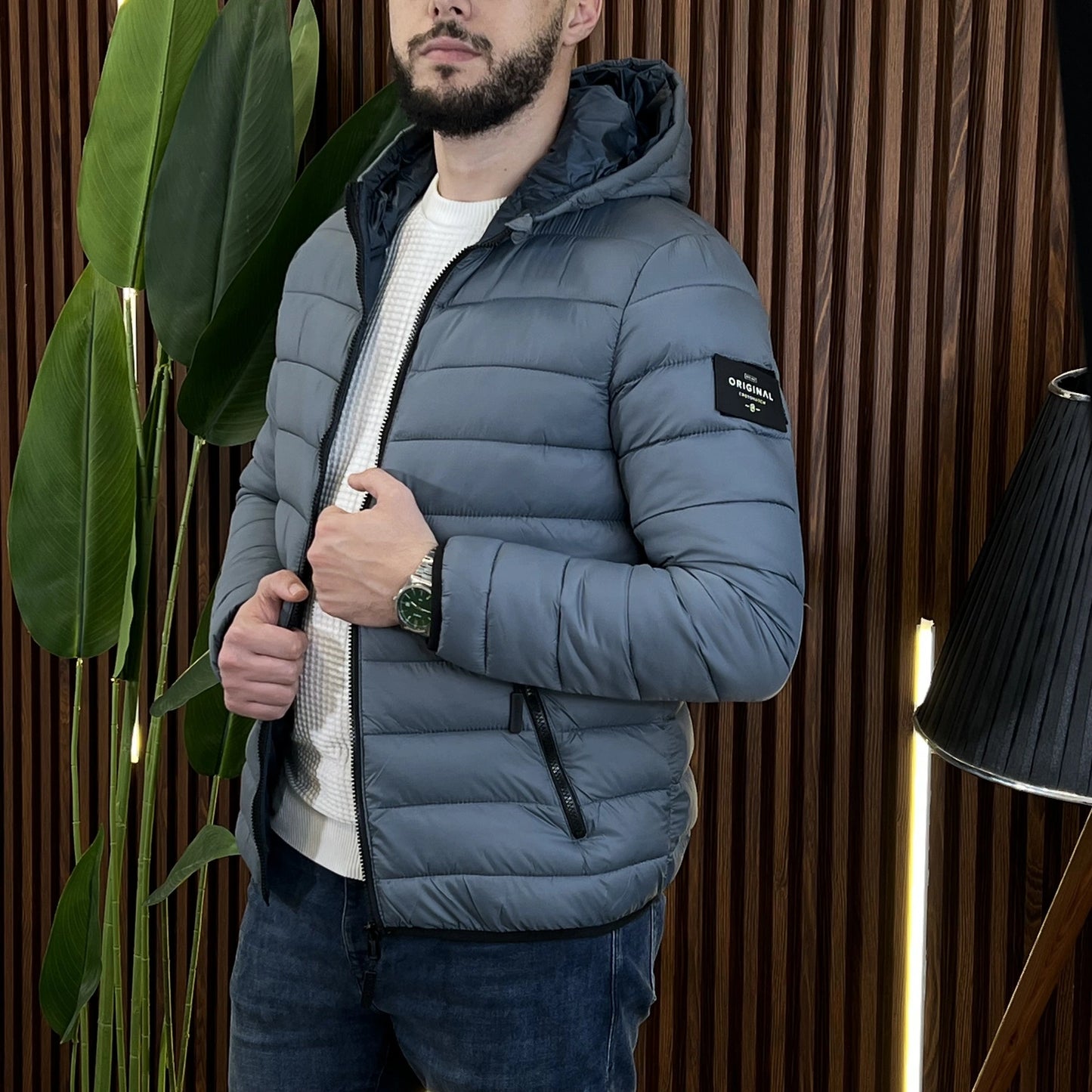 Doudoune Crosshatch Original Denim Blue