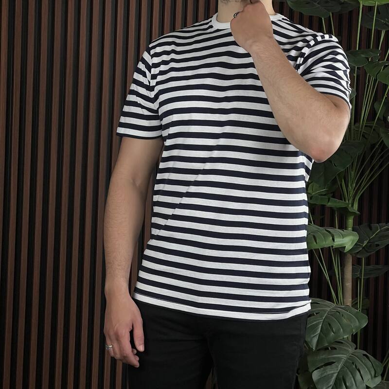 T-shirt White Navy Threadbare