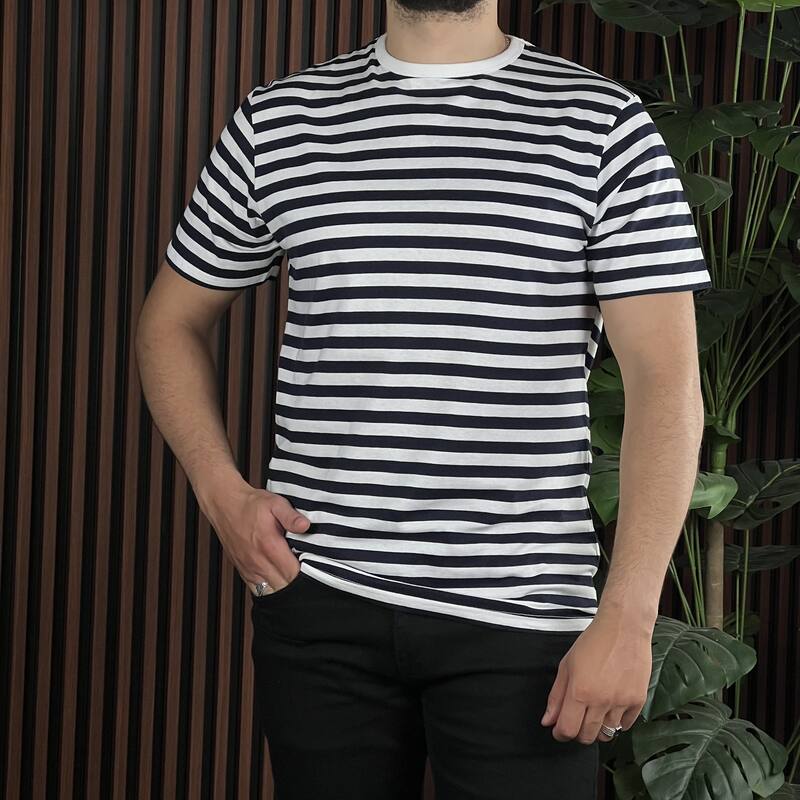 T-shirt White Navy Threadbare