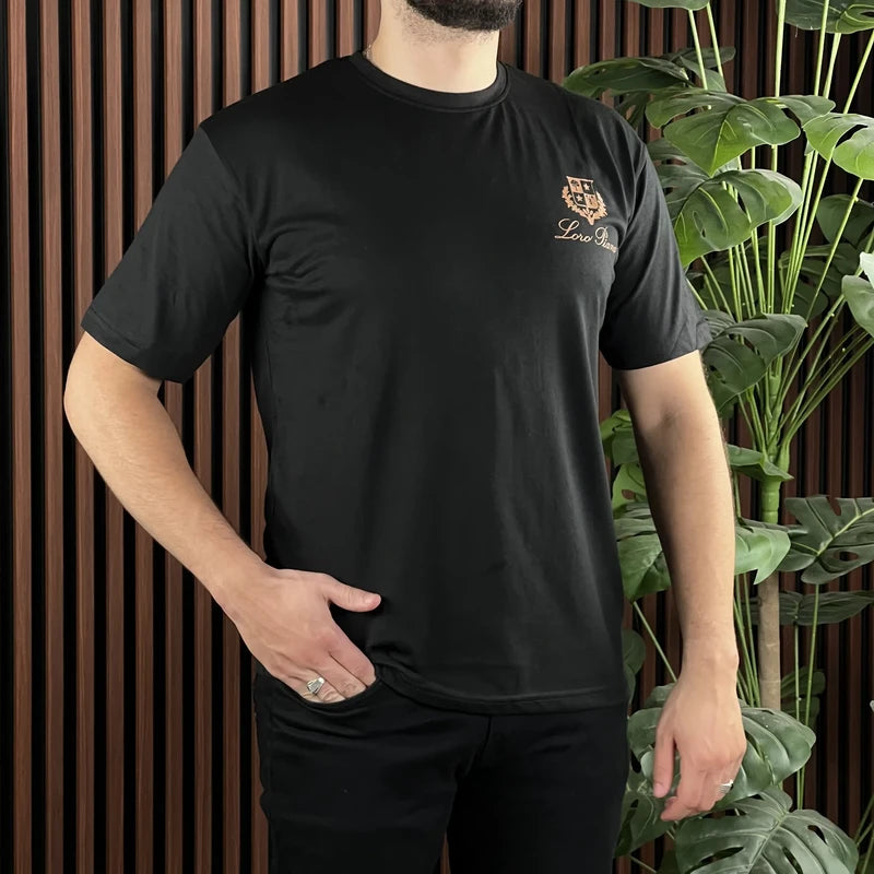 T-Shirt NOIR LORO PIANA COTON ( PROMO )