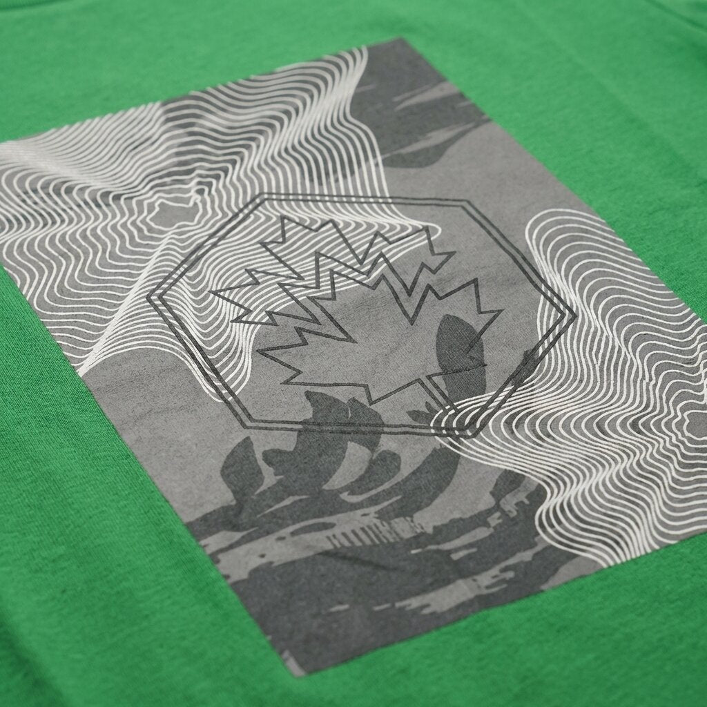 LUMBERJACK TEE BIG NATURE LOGO GREEN