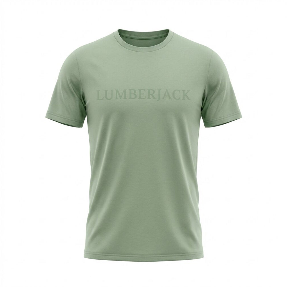 LUMBERJACK TEE BIG HORIZONTAL LOGO GREEN