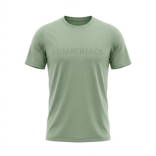 LUMBERJACK TEE BIG HORIZONTAL LOGO GREEN
