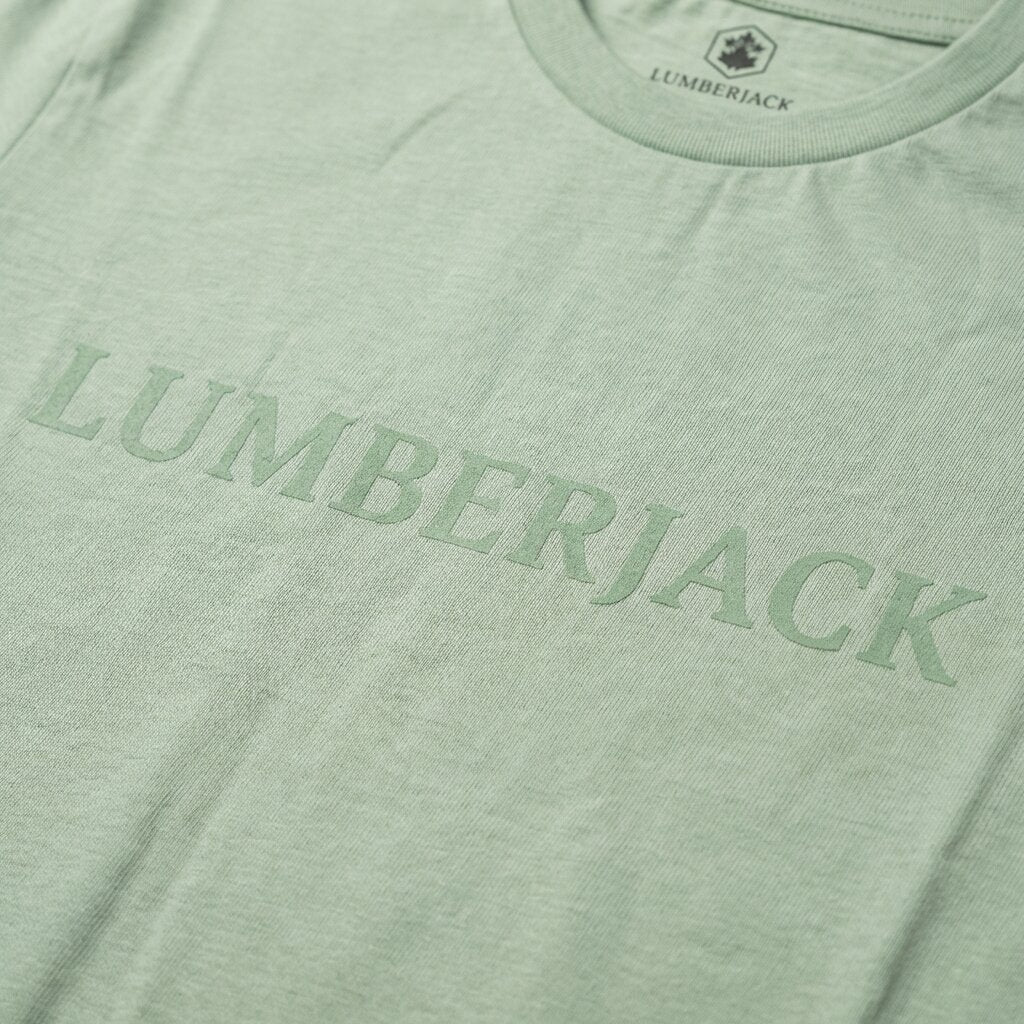 LUMBERJACK TEE BIG HORIZONTAL LOGO GREEN