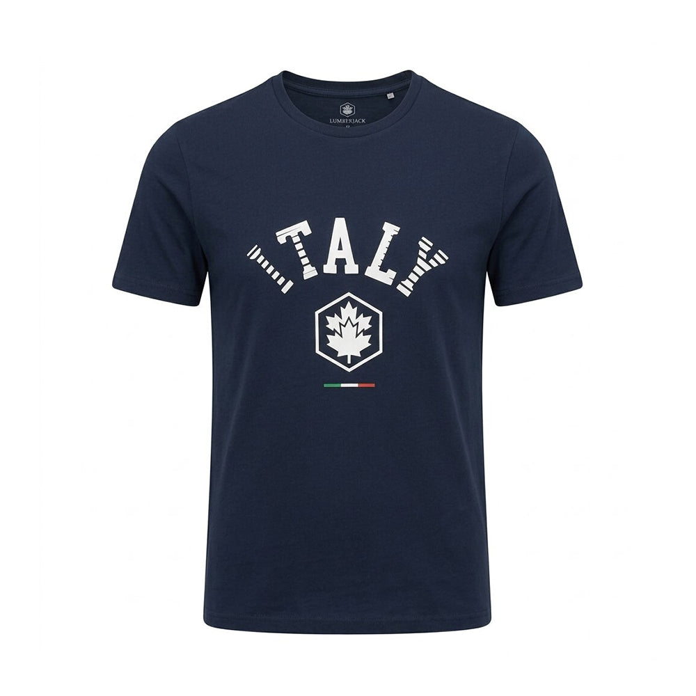 LUMBERJACK TEE ITALY BIG LOGO NAVY
