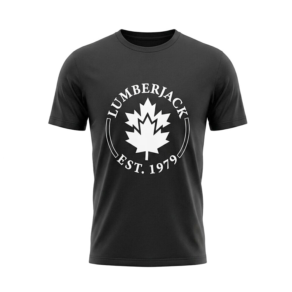 LUMBERJACK TEE EST 1979 BIG LOGO BLACK