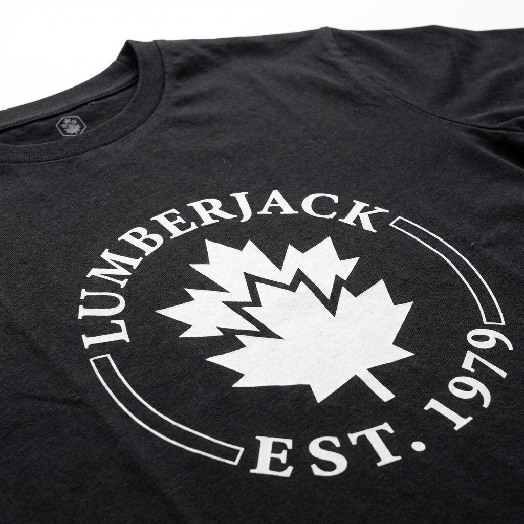 LUMBERJACK TEE EST 1979 BIG LOGO BLACK