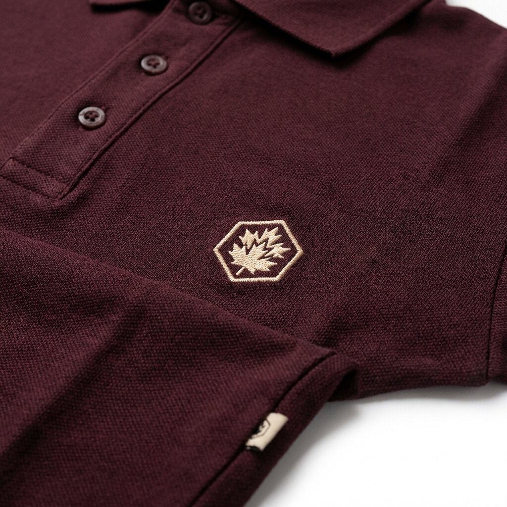 LUMBERJACK POLO ESSENTIALS MINI LOGO BURGENDY