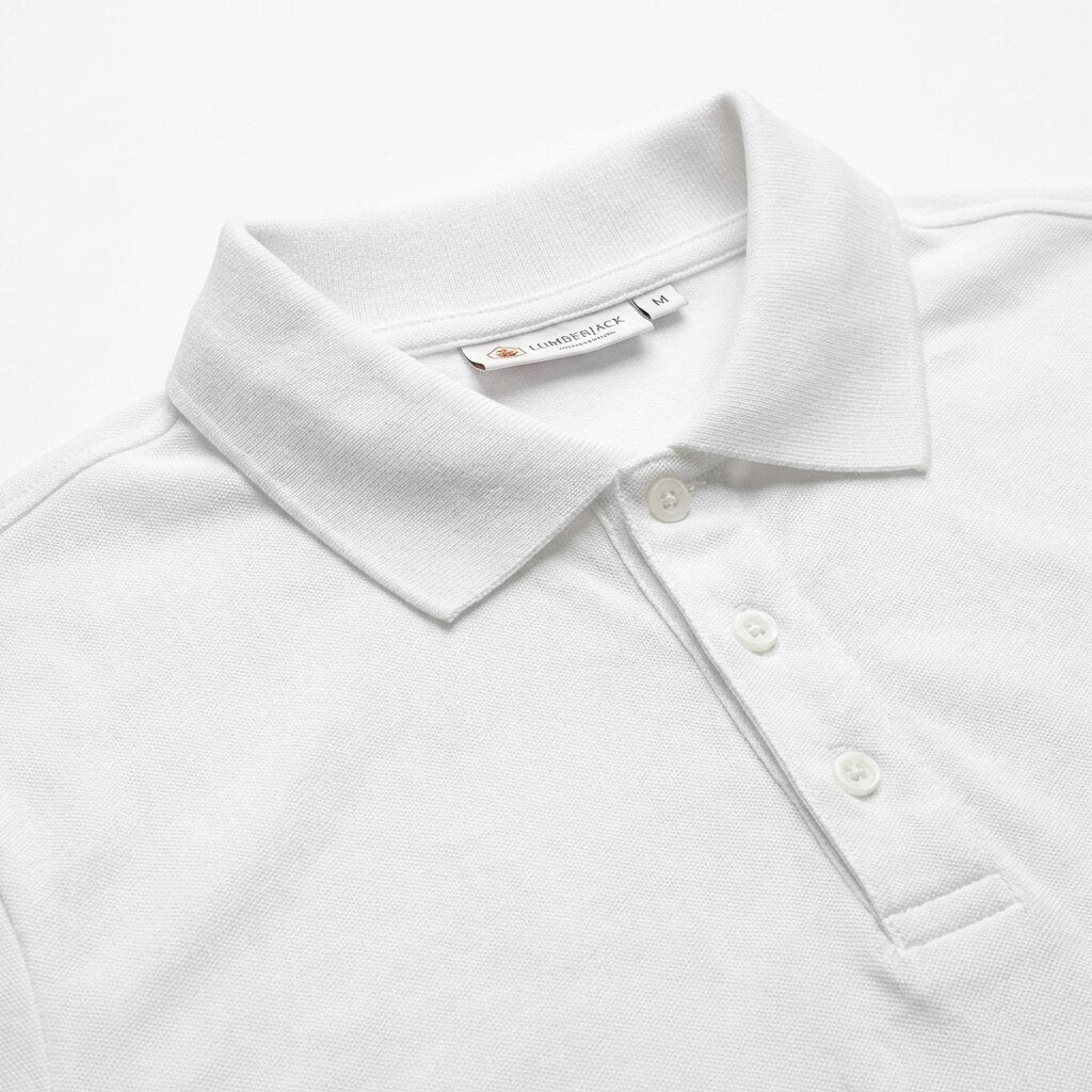 LUMBERJACK POLO MINI LOGO WHITE