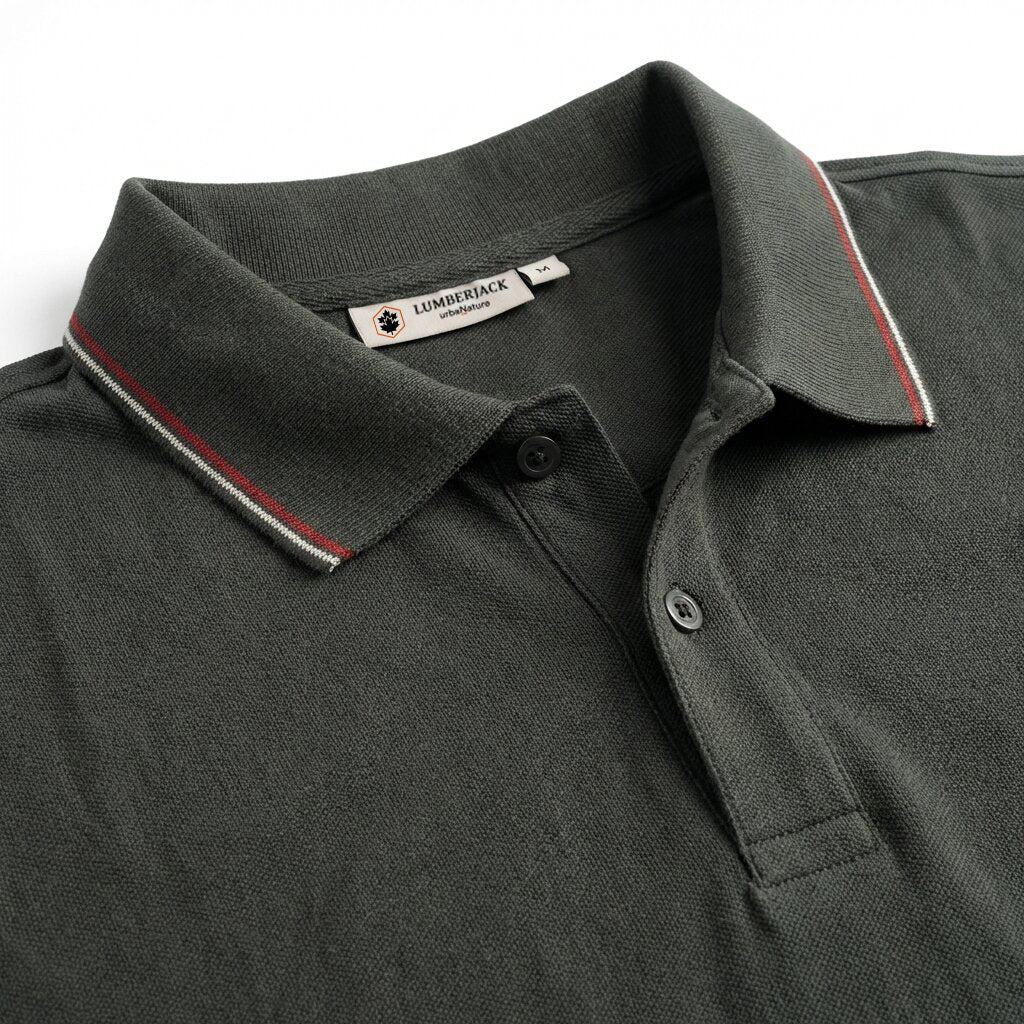LUMBERJACK POLO SELECT MINI LOGO GREY