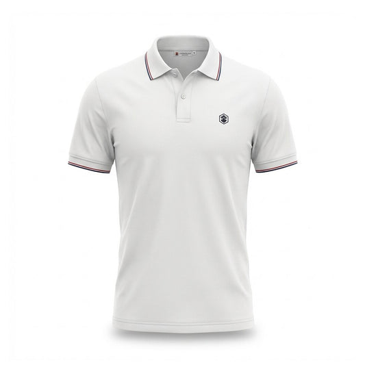 LUMBERJACK POLO SELECT MINI LOGO WHITE