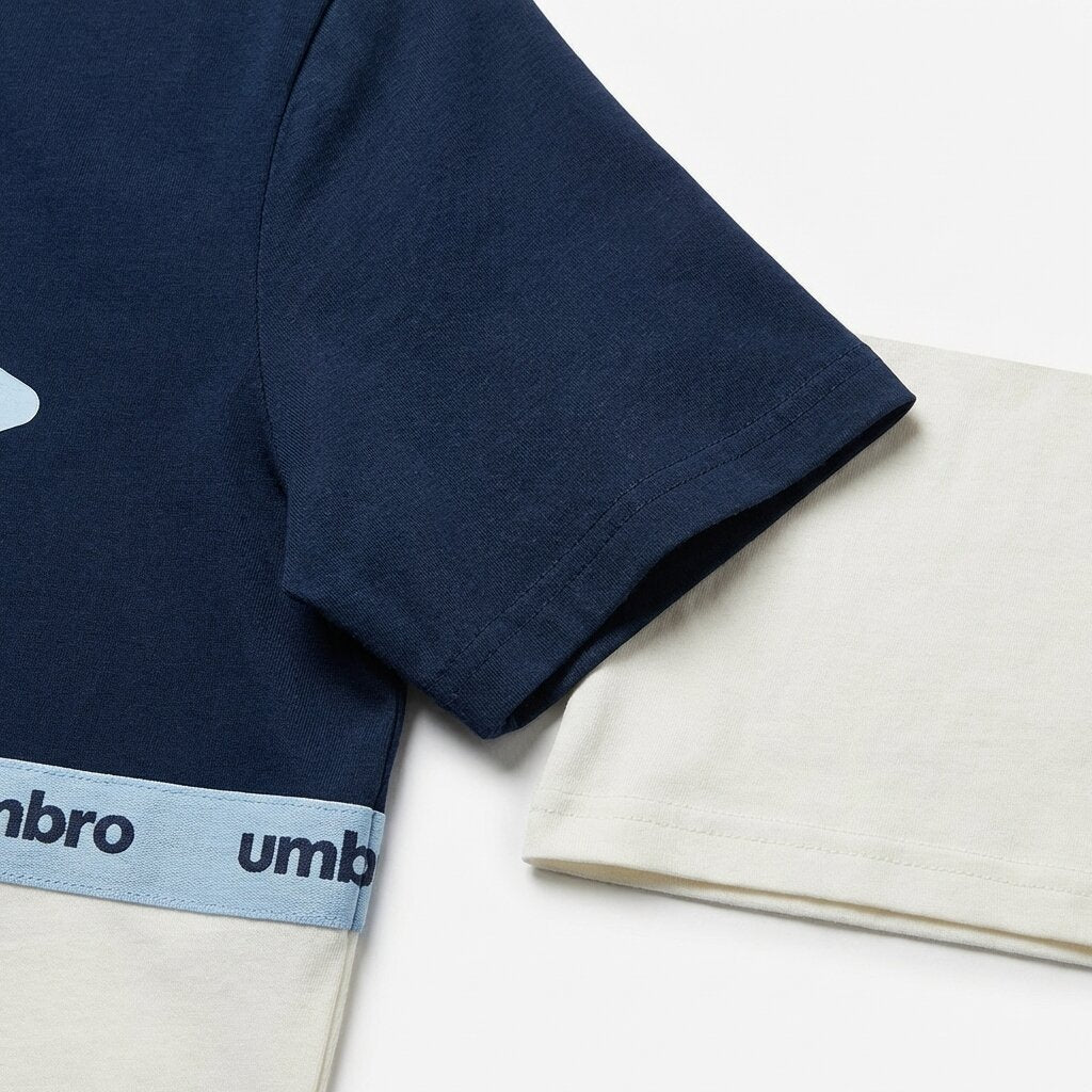 T-SHIRTS UMBRO ORIGINAL HOMME BLEU COTON 1