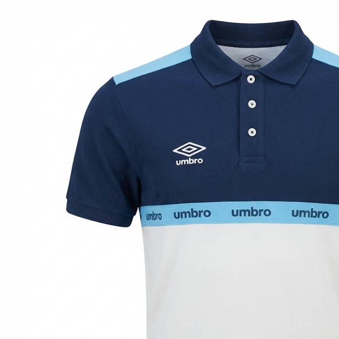 POLOS UMBRO ORIGINAL HOMME BLEU COTON 3
